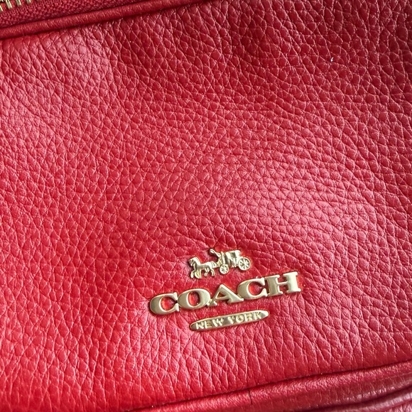 NWOT! Coach Red Leather Belt Bag - Picture 6 of 10